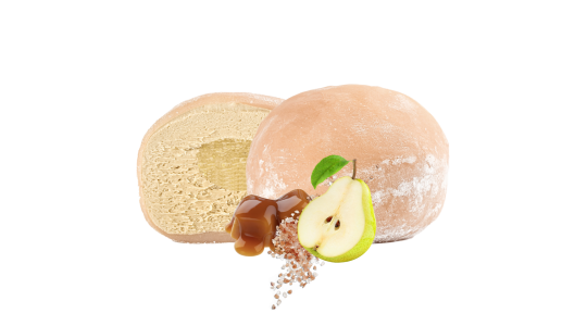 Mochi salted caramel with pear